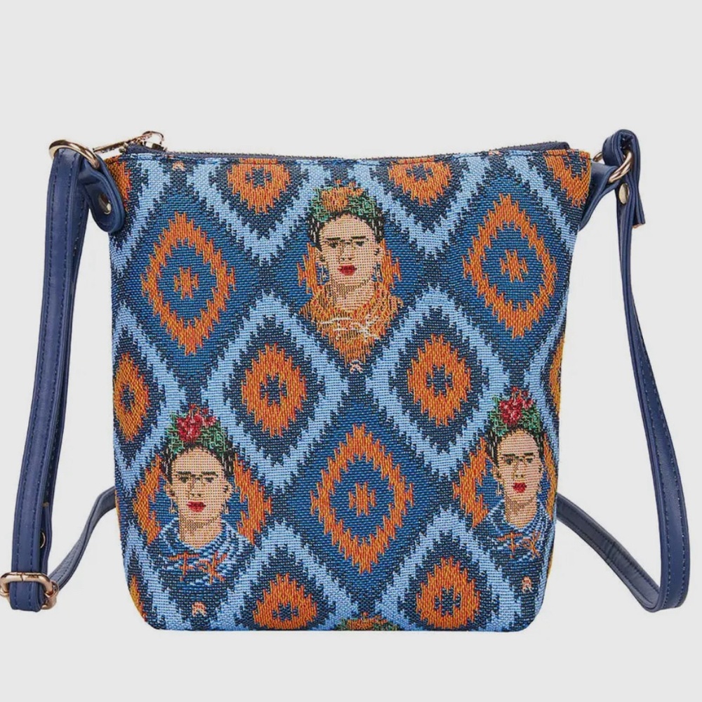 Frida Kahlo Adjustable Crossbody Handbag, Purse, Bag, Tapestry, New!
